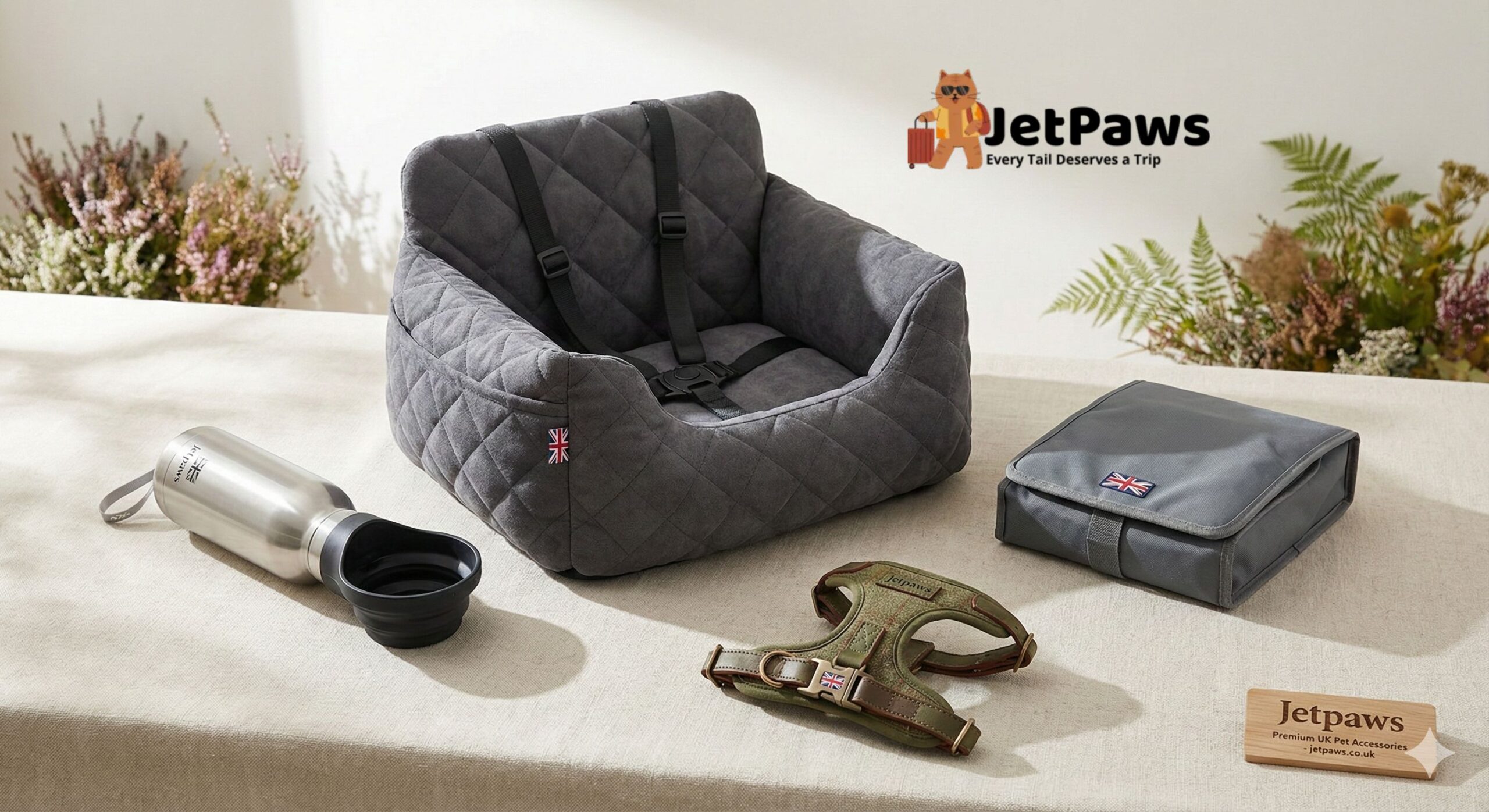 Premium pet accessories in the UK including travel bowls, carriers, and toys by Jetpaws