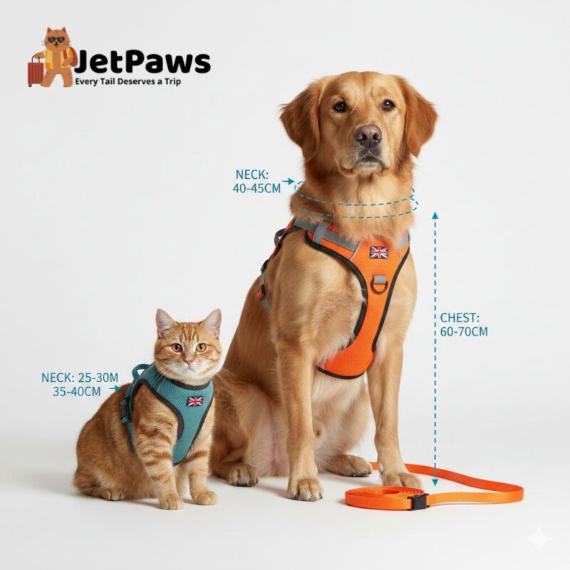 UK pet harness sizing guide